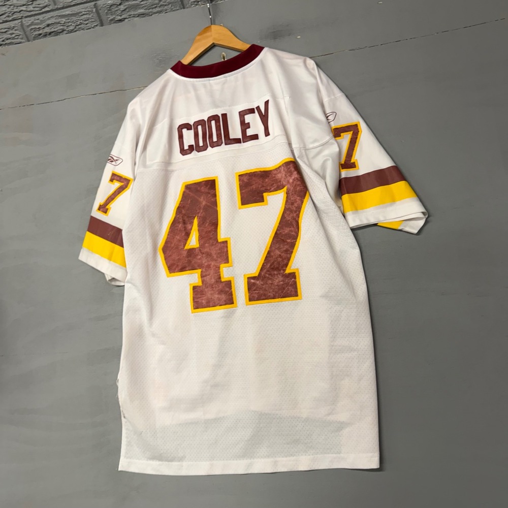 Reebok NFL Washington Redskins Chris Cooley 47 Jersey White XL Length +2 Vintage - Picture 1 of 4